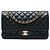 Chanel Black Medium Classic Caviar Double Flap Nero