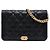 Chanel Black Quilted Caviar Boy Wallet on Chain Negro