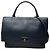 Borsa Satchel Givenchy Blue Small in pelle di vitello grana grossa con chiusura Shark Blu navy