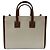 Mini tote Burberry Freya in tela marrone Beige - vista 2