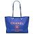 Chanel Blue Small Canvas Deauville Tote Blau