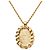 Collana Dior Gold con pendente ovale in resina con logo placcato oro D'oro - vista 3