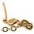 Collana Dior Gold con pendente ovale in resina con logo placcato oro D'oro - vista 4