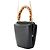Borsa a secchiello Gucci Mini Dollar Calfskin Bamboo Marina nera Nero - vista 2