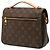 Louis Vuitton Brown Monogram Pochette Metis Marrom - vista 2