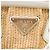 Sac à épaule Prada en raphia beige - vue 5