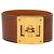Bracciale Kelly Dog Hermès in pelle Barenia marrone e placcato oro