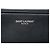 Autre Marque Clutch con zip Saint Laurent in pelle di vitello nera con stemma ricamato Nero - vista 5
