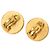Orecchini a clip rotondi smaltati Chanel Gold CC placcati oro D'oro - vista 2