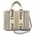 Borsa a mano Chloé Woody Small Tote Bianco Blu chiaro