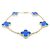 Bracciale Charm Vintage Alhambra in Agata Blu Van Cleef & Arpels D'oro