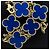Bracciale Charm Vintage Alhambra in Agata Blu Van Cleef & Arpels D'oro - vista 3