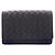 Bottega Veneta Tarjetero de piel marrón oscuro