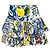 Dolce & Gabbana Minifalda Escalonada Estampado Majolica Blanco Roja Azul Verde Naranja Amarillo