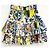 Dolce & Gabbana Minifalda Escalonada Estampado Majolica Blanco Roja Azul Verde Naranja Amarillo - vista 2