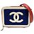 Chanel Coco Mark CC Filigree Schultertasche Weiß Rot Blau