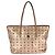 MCM Visetos Anya Champagne Gold Leder Tote/Schultertasche Golden