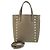 Jimmy Choo Star Studded Pegasus N S Leder Tote/Schultertasche Greige Grau