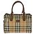Burberry Vintage Check Mini Boston Bag Braun Beige