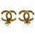 Chanel Vintage Coco Mark vergoldete Ohrringe Golden - Ansicht 3