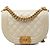 Bolso de hombro Chanel Coco Mark Boy Chain Blanco Crudo