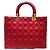 Christian Dior Large Cannage Handtasche Rot - Ansicht 2