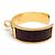 Hermès BRACCIALE HERMES KELLY APERTO PLACCATO ORO & PELLE DI COCCODRILLO MISURA 15.5CM BANGLE D'oro - vista 2