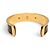 Hermès BRACCIALE HERMES KELLY APERTO PLACCATO ORO & PELLE DI COCCODRILLO MISURA 15.5CM BANGLE D'oro - vista 3