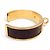 Hermès BRACCIALE HERMES KELLY APERTO PLACCATO ORO & PELLE DI COCCODRILLO MISURA 15.5CM BANGLE D'oro - vista 4