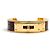 Hermès BRACCIALE HERMES KELLY APERTO PLACCATO ORO & PELLE DI COCCODRILLO MISURA 15.5CM BANGLE D'oro - vista 5