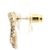 NUOVI ORECCHINI CHANEL LOGO CC & STRASS A86504 METALLO DORATO EARRINGS D'oro - vista 2