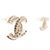 NUOVI ORECCHINI CHANEL LOGO CC & STRASS A86504 METALLO DORATO EARRINGS D'oro - vista 4