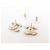 NUOVI ORECCHINI CHANEL LOGO CC & STRASS A86504 METALLO DORATO EARRINGS D'oro - vista 5