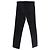 Autre Marque Pantalon en denim Saint Laurent taille haute jambe droite en coton noir - vue 2