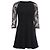 Sandro Paris Mini-Kleid mit Spitzenärmeln aus schwarzer Baumwolle