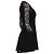 Sandro Paris Mini-Kleid mit Spitzenärmeln aus schwarzer Baumwolle - Ansicht 3