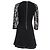 Sandro Paris Mini-Kleid mit Spitzenärmeln aus schwarzer Baumwolle - Ansicht 4