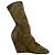 Stivaletti wedge open-toe Cantilever Rick Owens in camoscio marrone