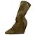 Stivaletti wedge open-toe Cantilever Rick Owens in camoscio marrone - vista 6