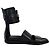 Ann Demeulemeester Belted Ankle Wrap Sandals in Black Leather