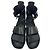 Ann Demeulemeester Belted Ankle Wrap Sandals in Black Leather - view 2