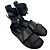 Ann Demeulemeester Belted Ankle Wrap Sandals in Black Leather - view 20