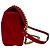 Bolsa de Ombro Gucci GG Marmont Pequena em Veludo Vermelho - vista 3