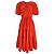 Vestido midi a capas Olina Ulla Johnson en algodón coral Naranja