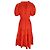 Vestido midi a capas Olina Ulla Johnson en algodón coral Naranja - vista 3