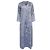 Oscar de la Renta Floral Caftan Kleid aus hellblauem Polyester