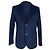 Lanvin Single-Breasted Blazer with Pockets in Navy Blue Wool