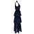 Self portrait Self-Portrait Pailletten-besticktes Mesh-Midikleid mit V-Ausschnitt aus blauem Polyester - Ansicht 2