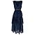 Self portrait Self-Portrait Pailletten-besticktes Mesh-Midikleid mit V-Ausschnitt aus blauem Polyester - Ansicht 3