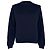 Prada Knitted Crewneck Sweater in Navy Blue Wool